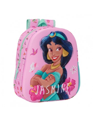 Safta Jasmine Mochila 3D - Asa de Mano - Portabotellas Lateral - 27x33x10cm - Color Rosa