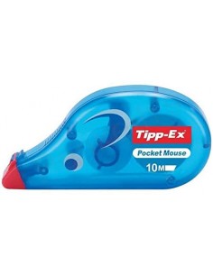 Tipp-Ex Pocket Mouse Cinta Correctora 4.20mm x 10m - Resistente - Escritura Instantanea - Capuchon Protector