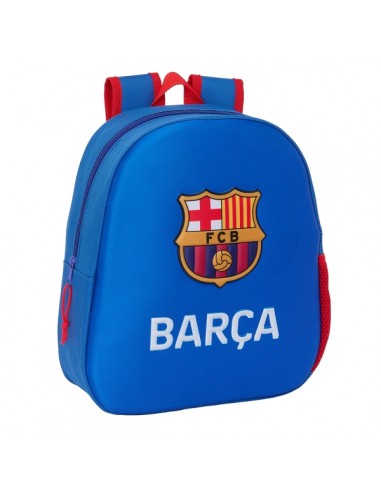 Safta F.C. Barcelona Mochila 3D - Asa de Mano - Portabotellas Lateral - 27x33x10cm - Color Azul