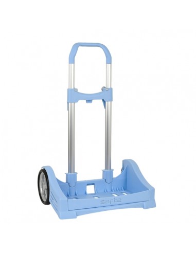 Safta Evolution Carro Portamochilas- Sujecion Universal - Ruedas de 14cm Antivibracion - Aluminio PP - 40x85x28cm - Color