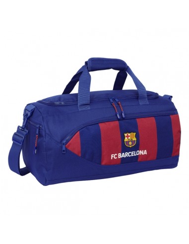 Safta F.C. Barcelona Bolsa Deporte - Bandolera Ajustable - Asa de Mano - Fondo Semirigido Extraible - 50x25x25cm - Tacos