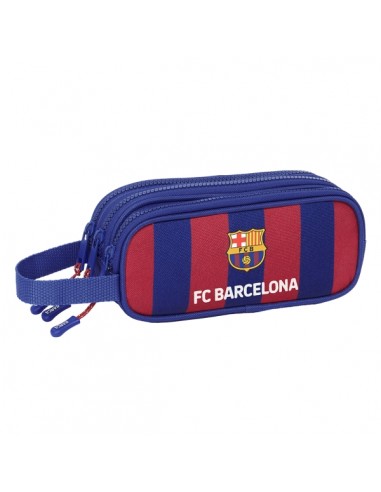 Safta F.C. Barcelona Estuche Portatodo - 3 Compartimentos - Asa de Mano - 21x8.5x7cm - Color Rojo y Azul