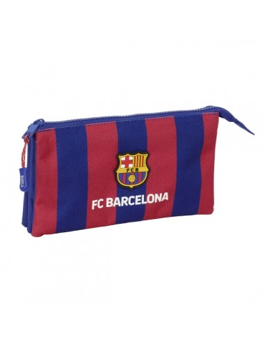 Safta F.C. Barcelona Estuche Portatodo - 3 Compartimentos - 22x12x3cm - Color Rojo y Azul