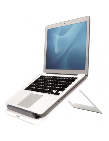 Fellowes Spire Series Soporte Elevador para Portatil - Ajustable en 7 Angulos - Tope Frontal - Plegable - Hasta 17 Pulgadas y