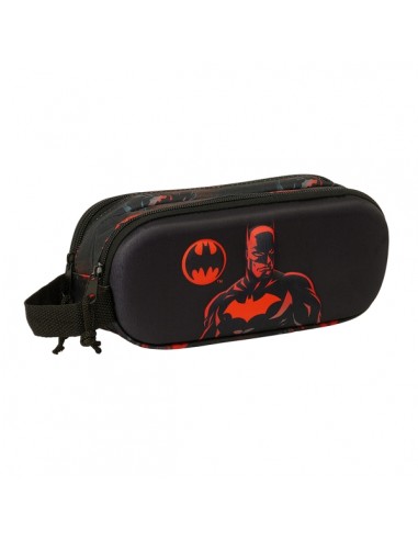 Safta Batman Estuche Portatodo 3D - 2 Compartimentos - Asa de Mano - 21x8x6cm - Color Negro