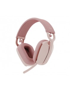 Logitech Zone Vibe 100 Auriculares Inalambricos - Bluetooth 5.2 - Alcance 30 metros - 2 Microfonos - Color Rosado