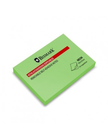 Bismark Bloc de 100 Notas Adhesivas 76x127mm - Color Verde Neon