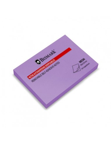Bismark Bloc de 100 Notas Adhesivas 76x127mm - Color Morado Neon
