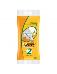 Bic Sensitive 2 Pack de 5 Maquinillas de Afeitar Desechables de 2 Hojas