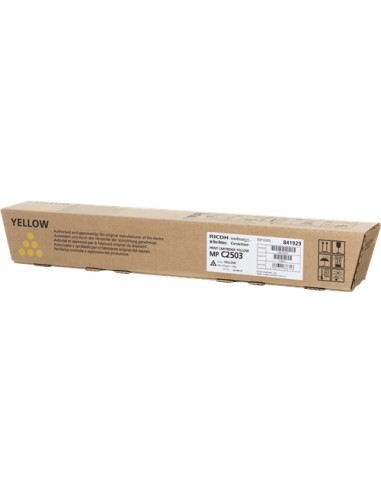 Ricoh Aficio MP-C2503SP MP-C2003SP MP-C2011SP Amarillo Cartucho de Toner Original - 841929