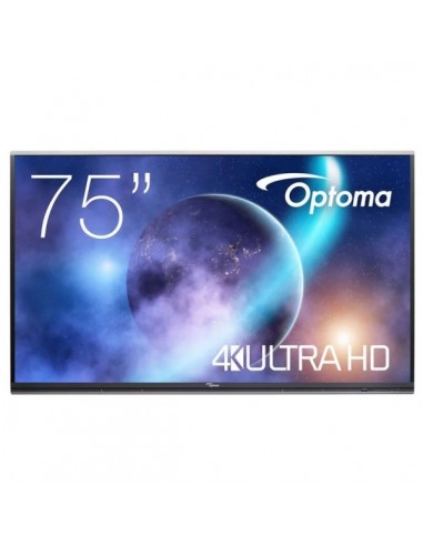 Optoma Creative Touch Serie 5 Pizarra Interactiva Tactil 75" UltraHD 4K - Certificacion Google EDLA -Tiempo de Respuesta 6ms
