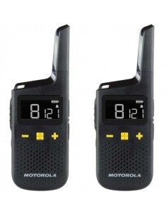 Motorola XT185 Pack 2 Walkie Talkies - 16 Canales PMR446-121 Codigos - Alcance de hasta 8km - Autonomia hasta 24h