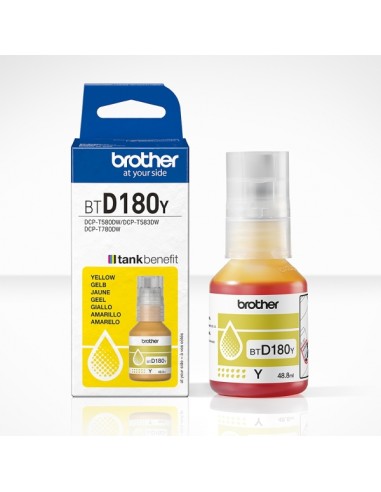 Brother BTD180Y Amarillo Botella de Tinta Original - BTD180Y