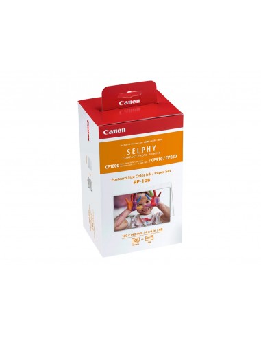 Canon RP-108 Value Pack Original - 2x Kits de Tinta de 54 Impresiones - 108 Hojas de Papel Foto 100x148 mm (4x6 ) - 8568B001
