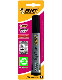 Bic Marking 2000 Ecolutions Rotulador Permanente - Punta de 4.95 mm - Tinta con Base de Alcohol - Ecologico - Secado Rapido -