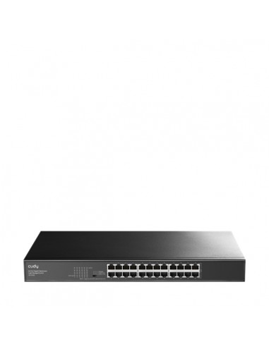 Cudy Switch Gigabit de 24 Puertos - Facil Administracion - Carcasa de Metal para Montaje en Rack - Plug and Play - Kit de