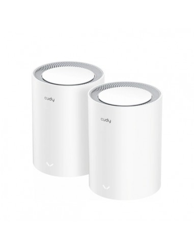 Cudy Pack de 2 Sistemas WiFi Mesh 7 Gigabit Dual Band BE3600 - Velocidad hasta 1000Mbps - 3 Puertos - Antenas Internas -