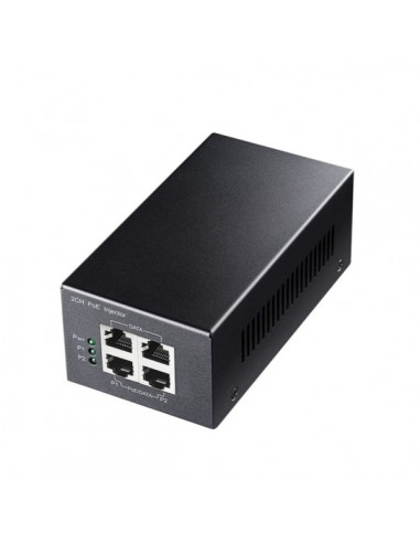 Cudy Inyector Gigabit PoE-PoE - Potencia hasta 30W - 4 Puertos - Datos y Alimentacion por El Mismo Cable hasta 100m -