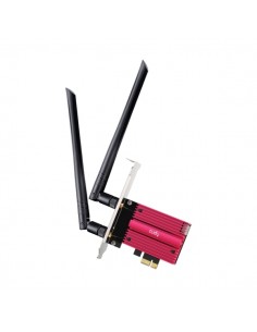 Cudy Adaptador de Red PCIe Tribanda WiFi 7 BE9300 - Bluetooth 5.4 - Disipador Termico - Color Negro Rojo
