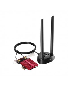 Cudy Adaptador de Red PCIe Tribanda WiFi 7 BE9300 - Bluetooth 5.4 - Disipador Termico - Base de Antena Magnetizada - Color