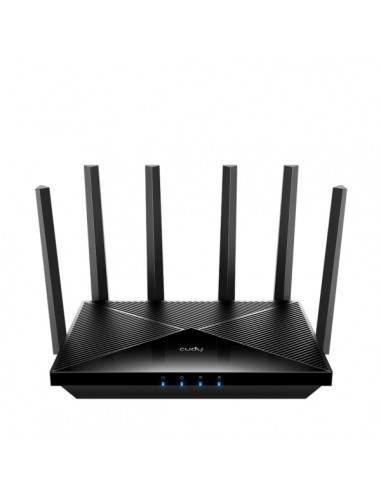 Cudy Router WiFi 7 2.5G Dual Band BE6500 - Velocidad hasta 1000Mbps - 4 Puertos - 6 Antenas Fijas de 5dBi - Tecnologia