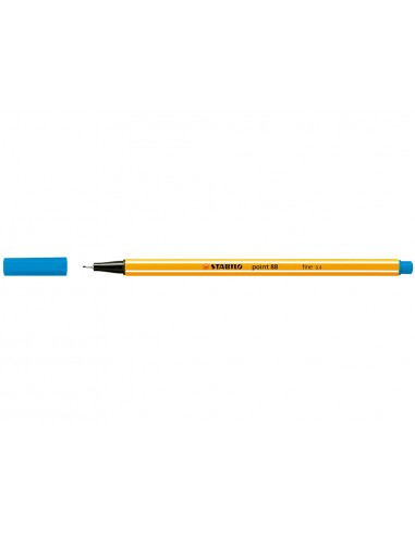 Stabilo Point 88 Rotulador de Punta Fina de Fibra - Trazo de 0.4 mm - Tinta con Base de Agua - Color Azul