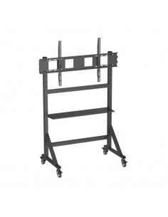 Ewent EW1584 Soporte de Suelo para Pantallas Interactivas TV de 55 a 100" - Bandeja Multiusos - Peso Max. 120kg - Altura