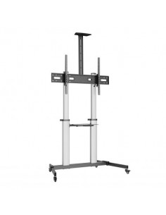 Ewent EW1592 Soporte de Suelo para Pantallas Interactivas TV de 60 a 100" - Bandeja Multiusos - Peso Max. 100kg - Altura e