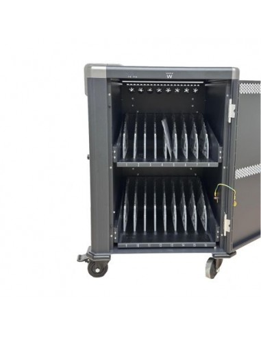 Ewent EW1703 Armario de Carga - 16 Dispositivos - Sistema de Carga Inteligente - Color Negro