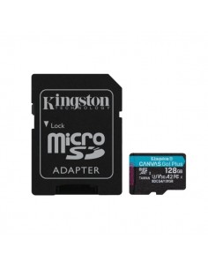 Kingston Tarjeta Micro SDXC 128GB UHS-I U3 V30 Clase 10 200MB s Canvas Go Plus con Adaptador