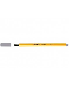 Stabilo Point 88 Rotulador de Punta Fina de Fibra - Trazo de 0.4 mm - Tinta con Base de Agua - Color Gris Oscuro