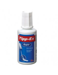 Tipp-Ex Rapid Liquido Corrector 20ml - Formula de Secado Rapido - Aplicador de Espuma