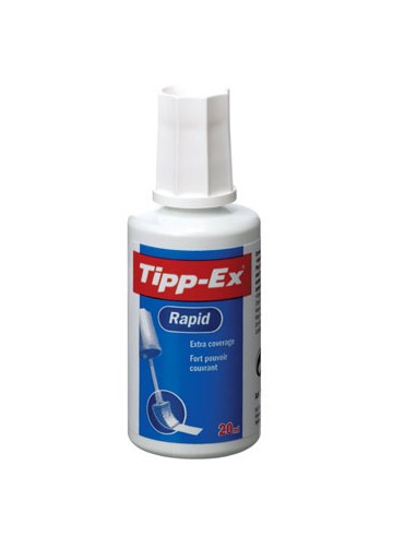 Tipp-Ex Rapid Liquido Corrector 20ml - Formula de Secado Rapido - Aplicador de Espuma