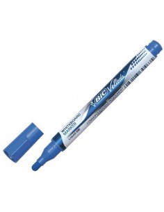 Bic Velleda Tank Marcador para Pizarra - Trazo 2.3mm - Punta Ojival - Tinta con Base de Alcohol - Borrado Optimo - Color Azul