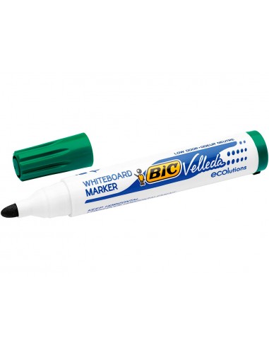 Bic Velleda 1701 ECOlutions Marcadores para Pizarra - Punta Redonda - Trazo de 1.5 mm - Tinta con Base de Alcohol - Ecologico