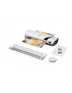 GBC Inspire-A4 Set de Plastificadora-Recortadora de Esquinas-Cizalla-Paquete de 5 Bolsas de Plastificacion A4 - Hasta