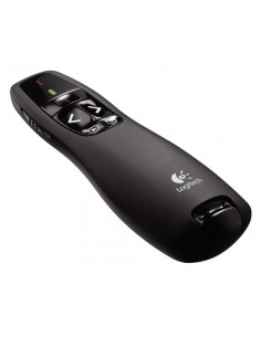 Logitech R400 Presentador Laser Inalambrico - Radio de Accion 15m - Color Negro