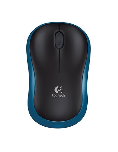 Logitech M185 Raton Inalambrico 1000dpi - 3 Botones - Uso Ambidiestro - Color Negro Azul