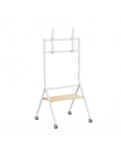 Ewent EW1582 Soporte de Suelo para Pantallas Interactivas TV de 37 a 86" - Bandeja Multiusos - Peso Max. 80kg - Altura