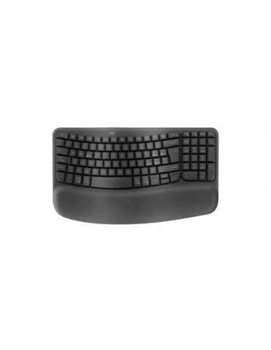 Logitech Wave Keys Teclaco Inalambrico Ondulado - Indicadores Luminosos - Patas Ajustables - Autonomia hasta 36 Meses -