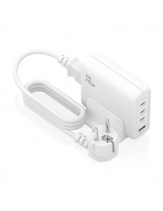 Aisens Cargador GAN 140W - 3xUSB-C PD3.0-QC4.0-QC5.0 - 1xUSB-A QC3.0 - Cable 1.4 Metros - Color Blanco
