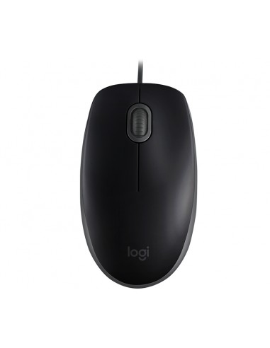 Logitech B110 Silent Raton USB 1000dpi - 3 Botones - Silencioso - Uso Ambidiestro - Cable de 1.80m - Color Negro