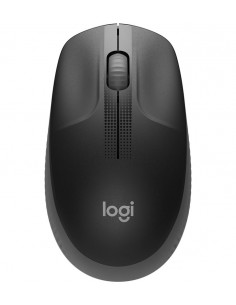 Logitech M190 Full Size Raton Inalambrico USB 1000dpi - 3 Botones - Gran Tamaño - Uso Ambidiestro - Color Negro Gris Oscuro