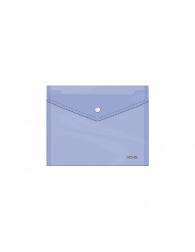 Dohe Sobre con Cierre de Broche - Tamaño A5 - Polipropileno Cristal Transparente 150 Micras - Color Morado