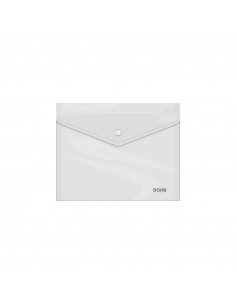 Dohe Sobre con Cierre de Broche - Tamaño A5 - Polipropileno Cristal Transparente 150 Micras - Transparente