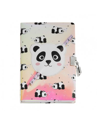 Miquel Rius Back2Fun Diario Secreto Holografico Panda - Cierre con Candado - Lapiz Incluido