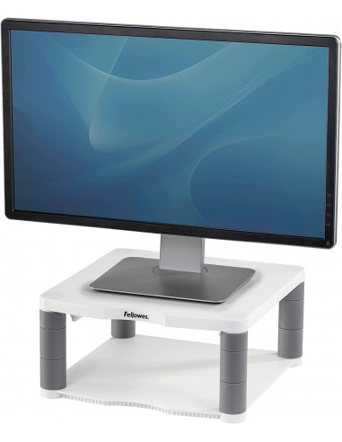 Fellowes Soporte para Monitor Premium - Ajustable en 5 Alturas - Hasta 36kg - Color Gris