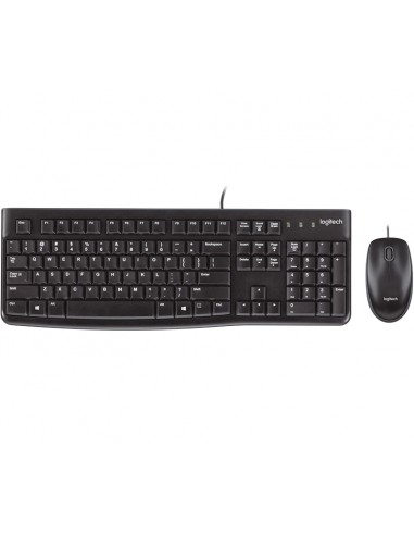 Logitech MK120 Pack USB Teclado-Raton 1000dpi 3 Botones - Uso Ambidiestro - Color Negro