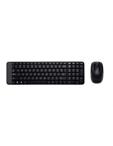 Logitech MK220 Pack Inalambrico Teclado K220-Raton M150 3 Botones - Uso Ambidiestro - Color Negro