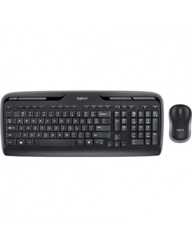 Logitech MK330 Pack Inalambrico Teclado Multimedia-Raton 3 Botones - Uso Ambidiestro - Color Negro